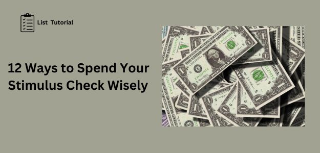12 Ways To Spend Your Stimulus Check Wisely